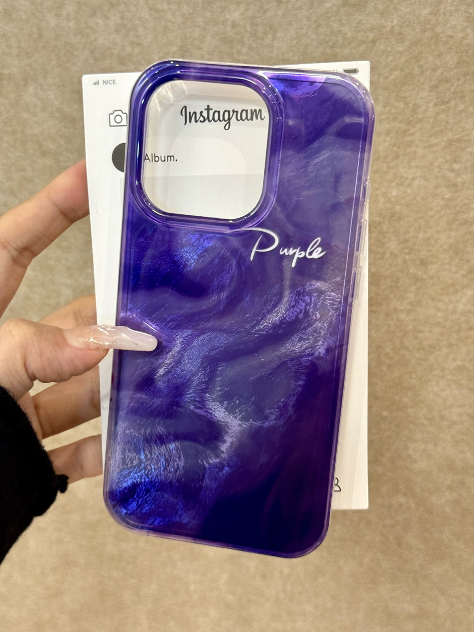 Purple Smudge Gradual Change Art Aesthetics Phone Case Suitable for iPhone16 iPhone15 iPhone14 iPhone13