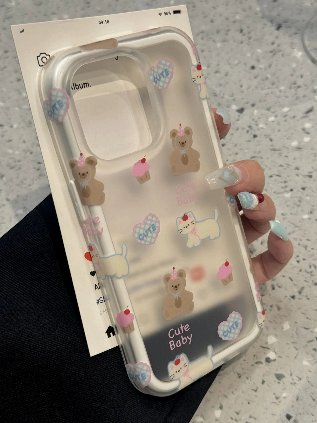 Line Puppy Matte Transparent Cute Phone Case Suitable for iPhone16 iPhone15 iPhone14 iPhone13