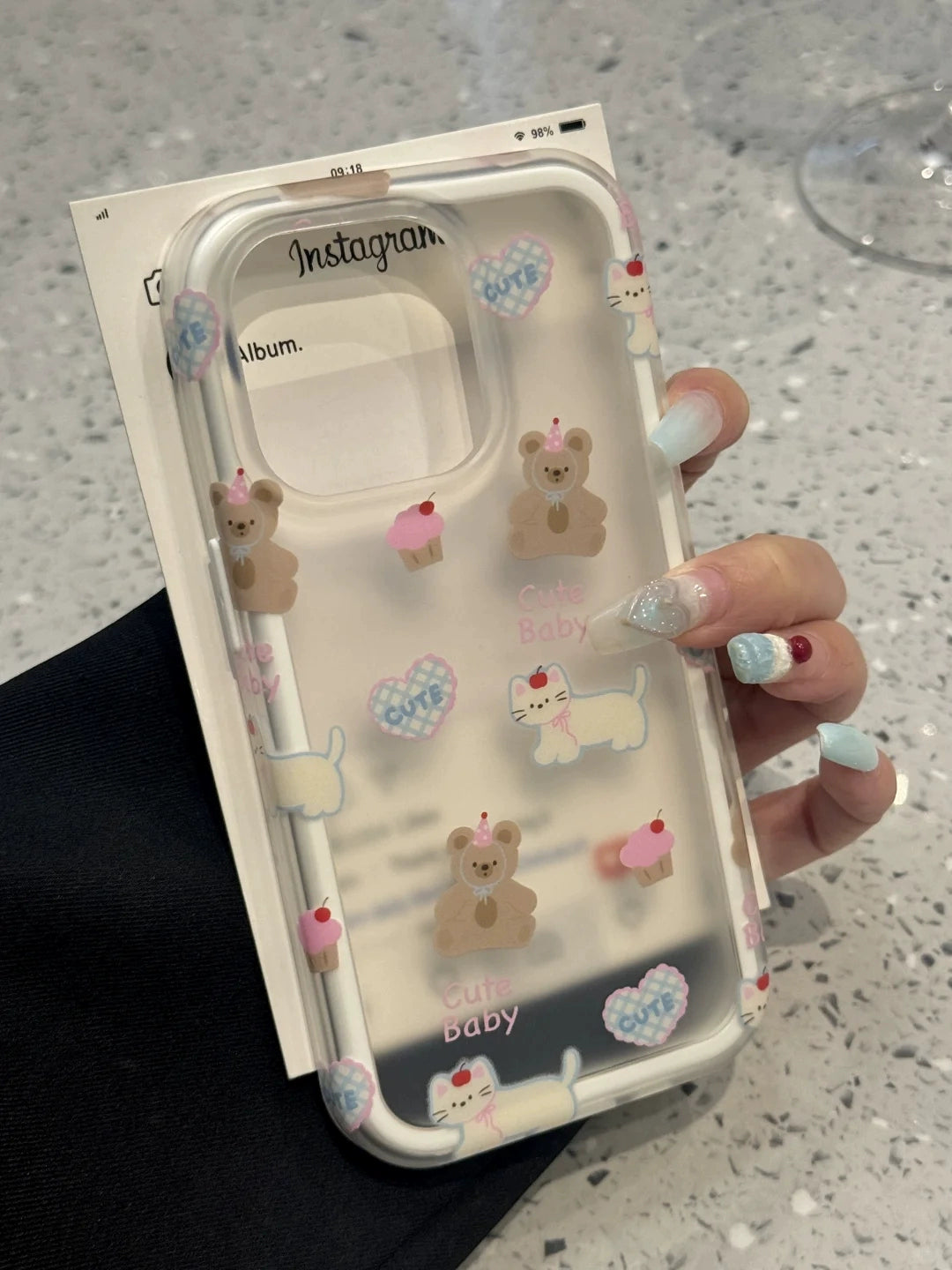 Line Puppy Matte Transparent Cute Phone Case Suitable for iPhone16 iPhone15 iPhone14 iPhone13