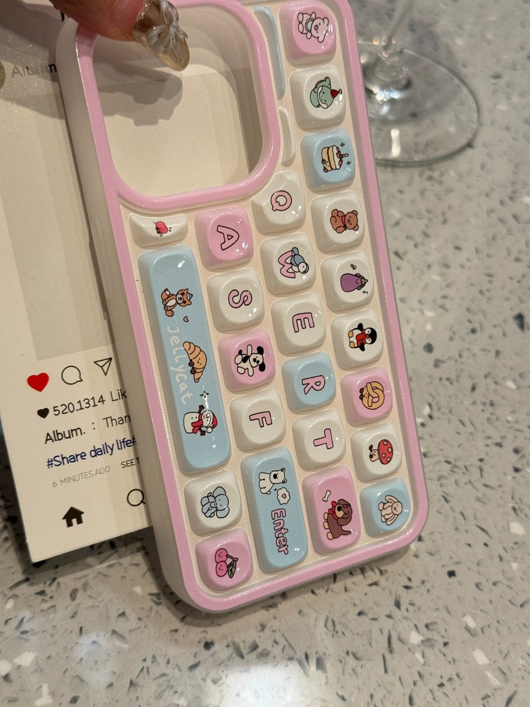 Cute Puppy Penguin Three-dimensional Keyboard Fun Aesthetics Mobile Phone Case Suitable for iPhone16 iPhone15 iPhone14 iPhone13