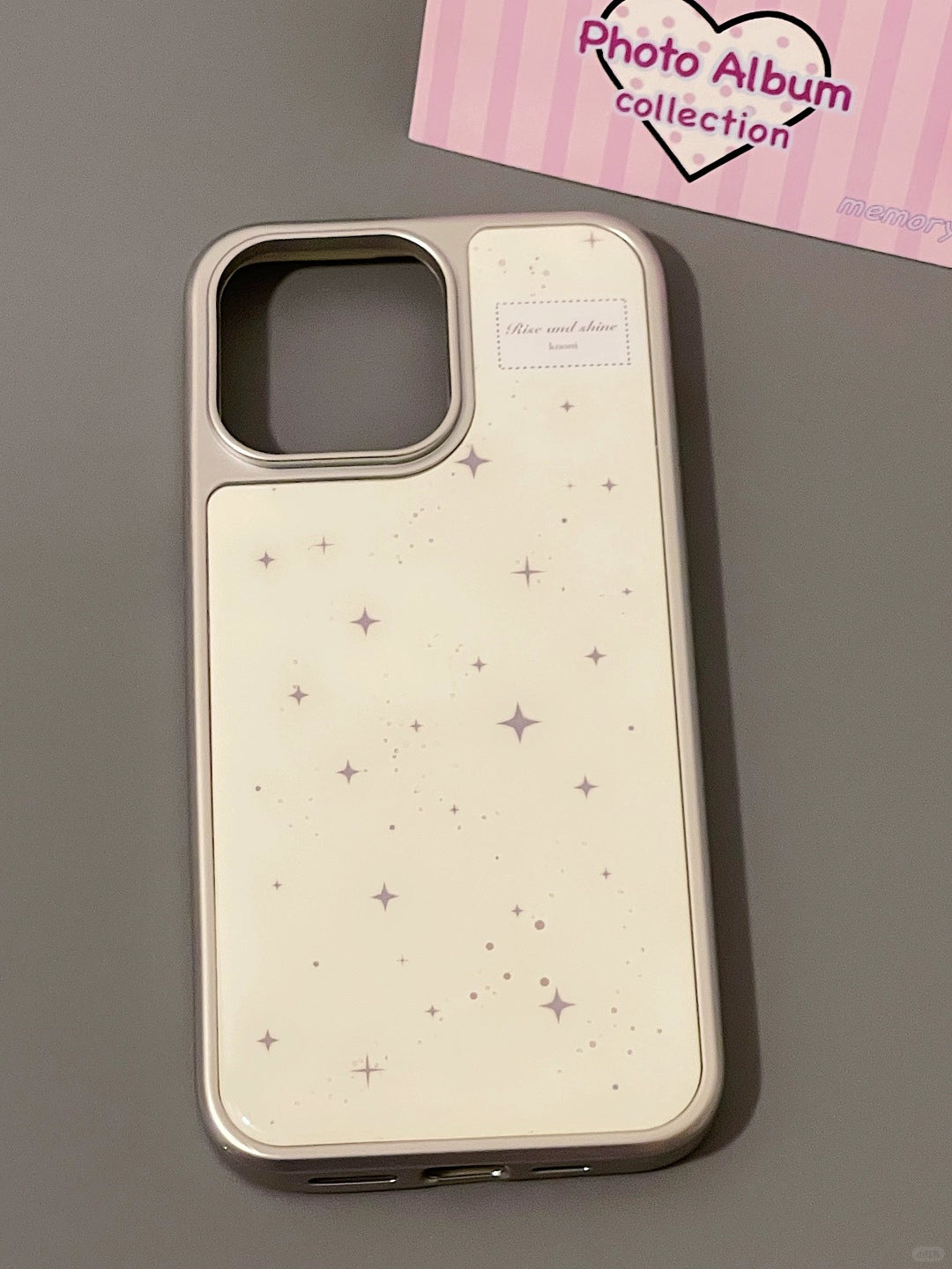 White Background Full Screen Stars Sweet Cute Girl Phone Case Suitable for iPhone16 iPhone15 iPhone14 iPhone13