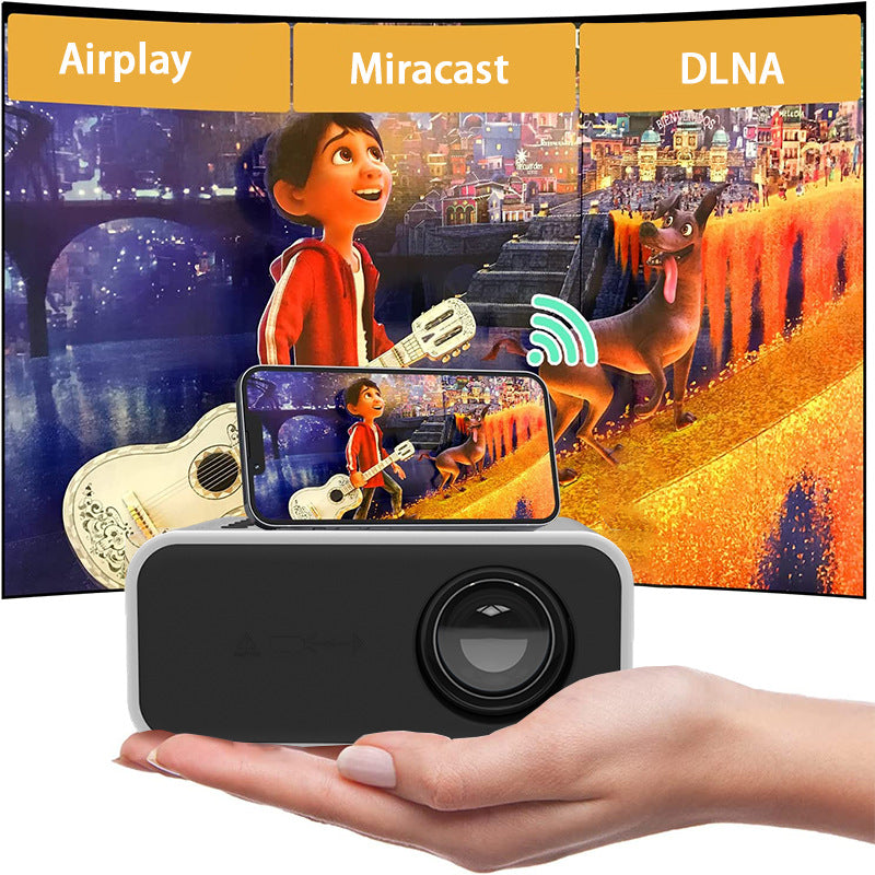 Home Mini Projector Micro Home Portable Apple Android Mobile Phone Wireless Screen Projection Internet