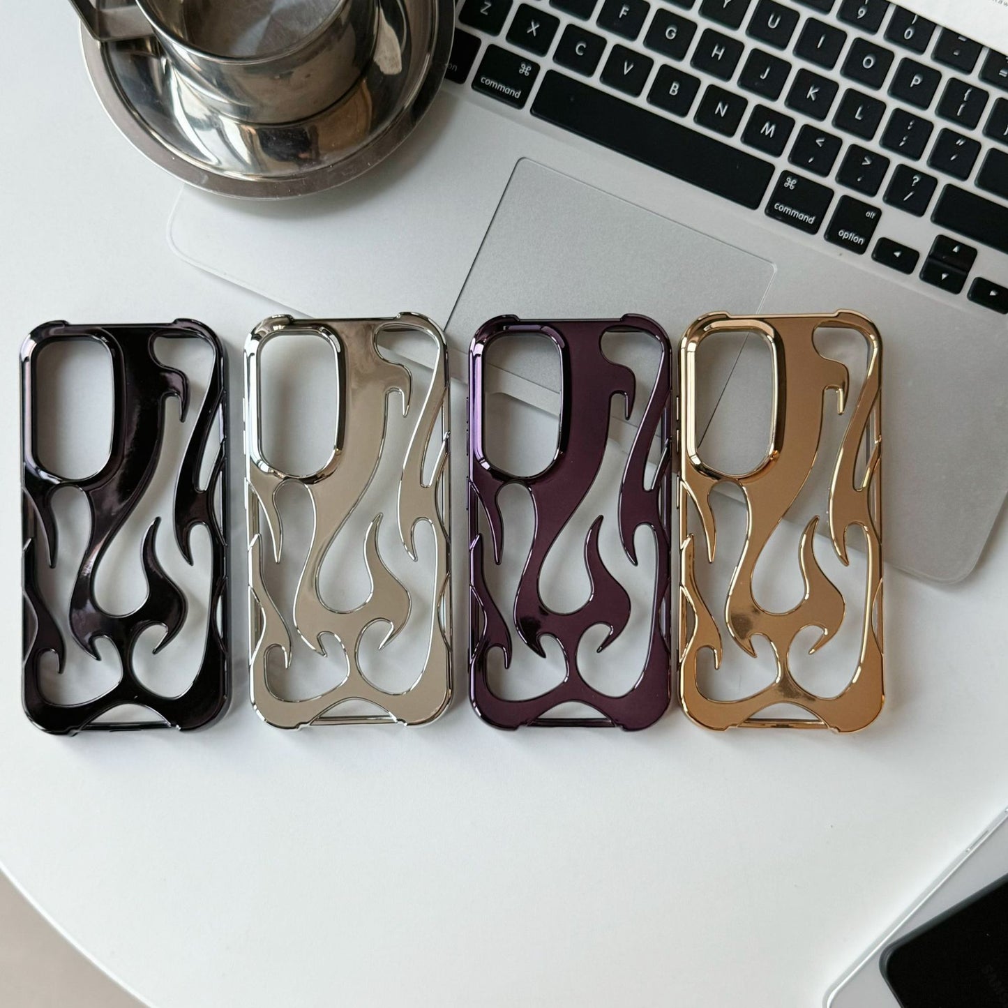 Hollow Flame Pattern Matte Heat Dissipation Mobile Phone Case Protective Case SAM A15/A54/A55/A14/A06 S24