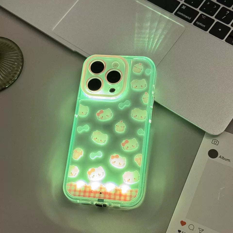 Incoming Calls Flash Five Lights in Turn Fireworks Castle Dog Penguin Fashion Phone Case Suitable for IPhone16 IPhone15 IPhone14 IPhone13