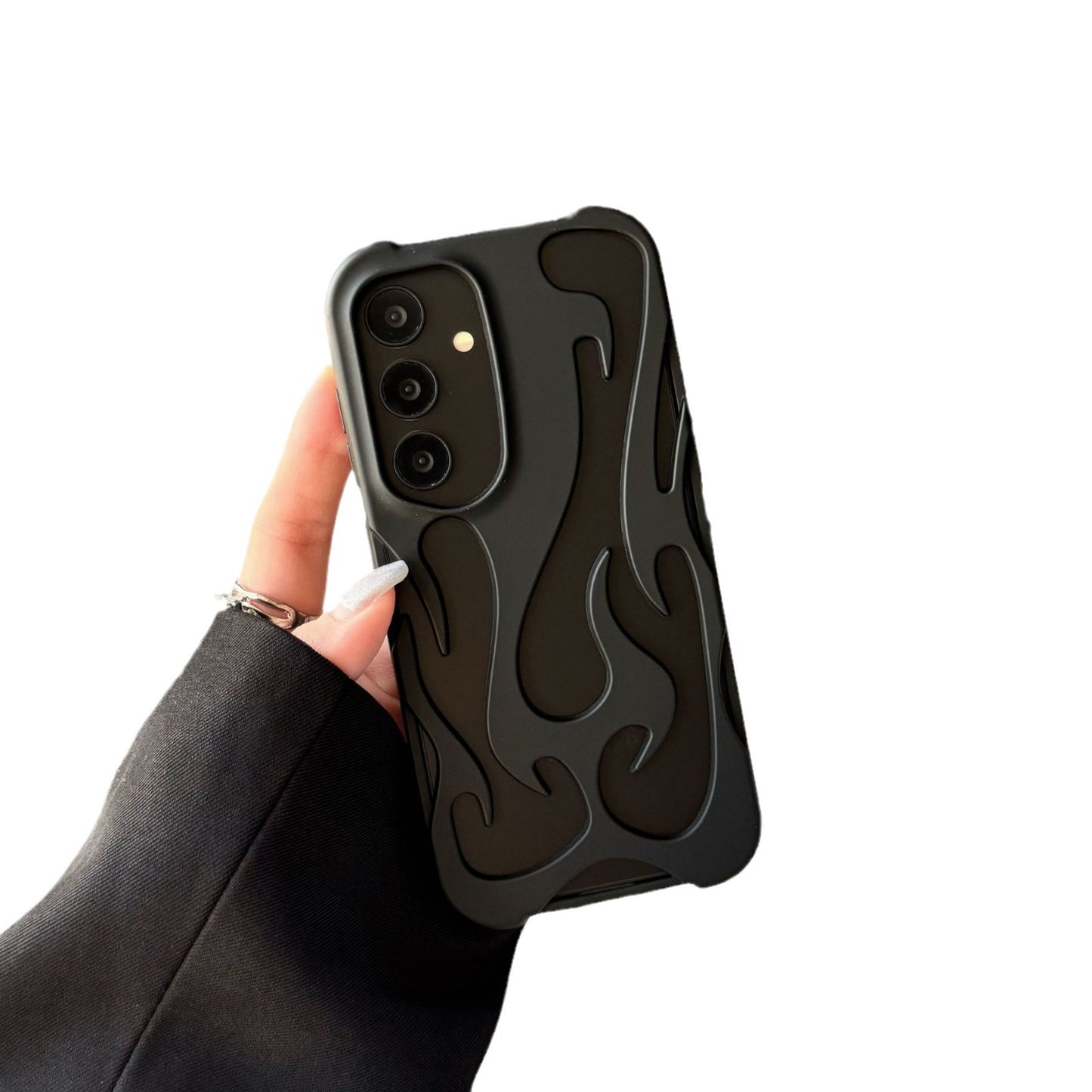 Hollow Flame Pattern Matte Heat Dissipation Mobile Phone Case Protective Case SAM A15/A54/A55/A14/A06 S24