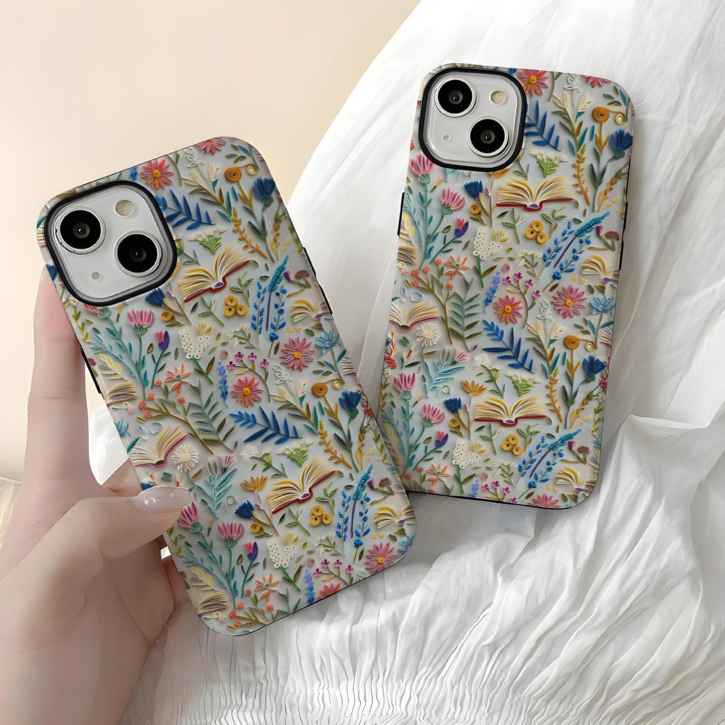 Garden Flower Color Aesthetic Phone Case Suitable for iPhone16 iPhone15 iPhone14 iPhone13