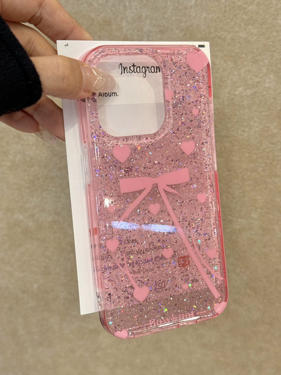 Girl Pink Translucent Bow Love Glitter Aesthetic Mobile Phone Case Coquette Suitable for iPhone16 iPhone15 iPhone14 iPhone13