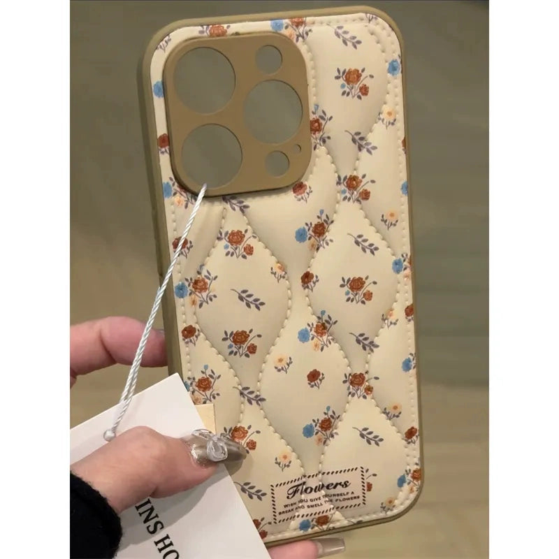 Maillard Style Small Floral Sweet Phone Case Suitable for iPhone16 iPhone15 iPhone14 iPhone13