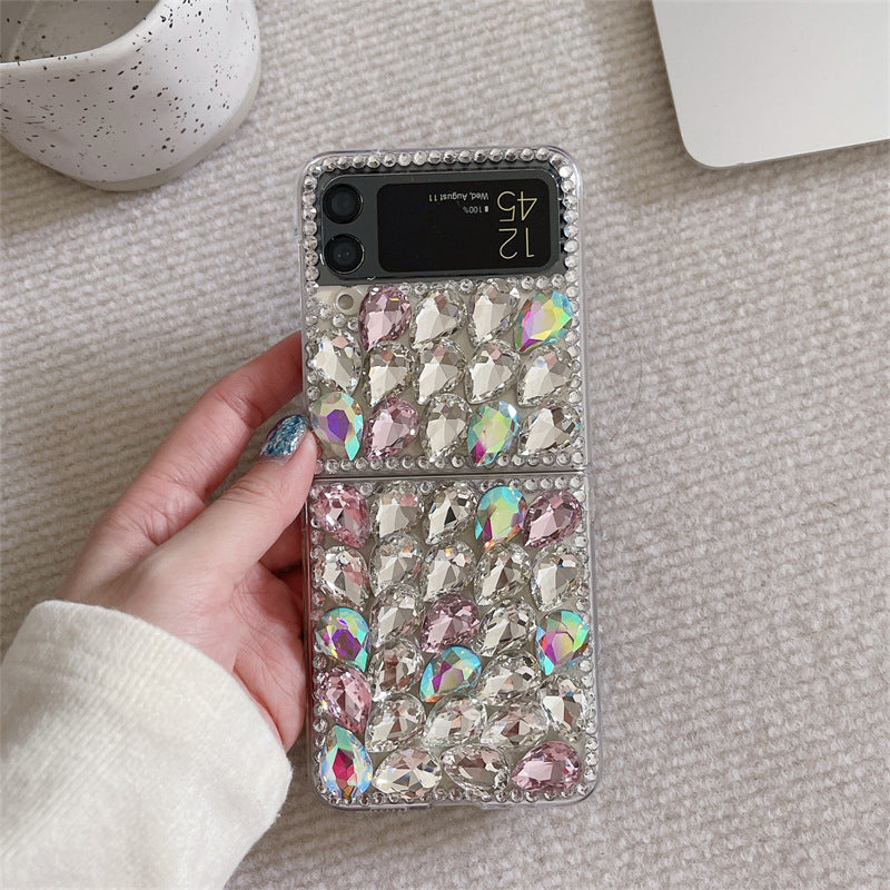 Color Full Diamond Folding Screen Phone Case, Suitable for Samsung Galaxy ZFlip6 3/4/5