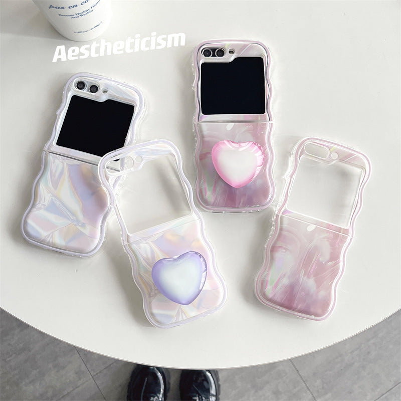 Wave Marble Folding Screen Phone Case for Samsung Galaxy ZFlip3/4 ZFlip5