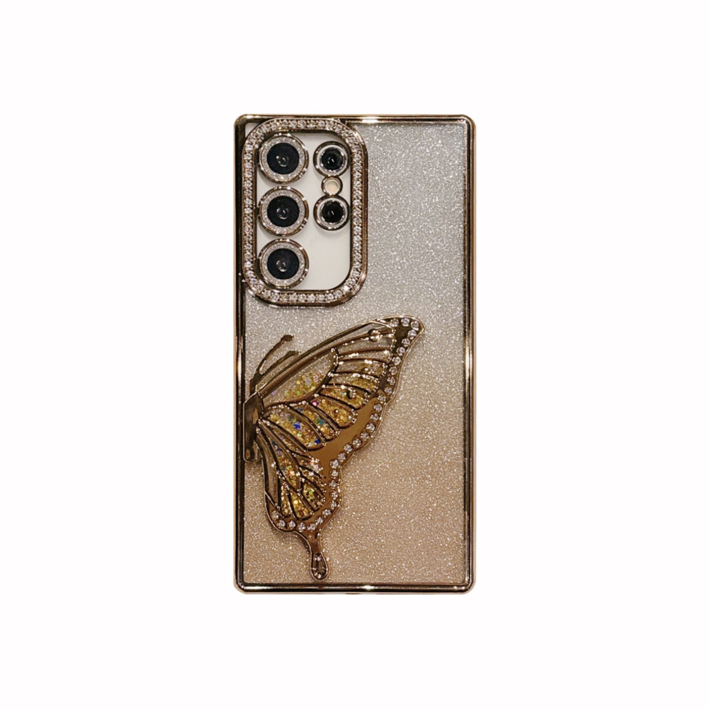 Electroplated Rhinestone Quicksand Butterfly Diamond Glitter Mobile Phone Case SAM S25Ultra A16A36 A15/55