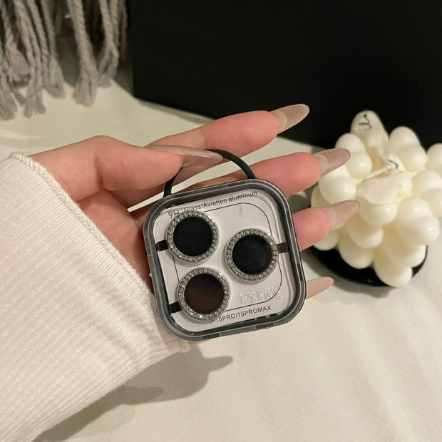 Applicable To Apple 16/15ProMax Lens Film IPhone16 Camera Ring 14/13 High Definition Transparent Belt Drill