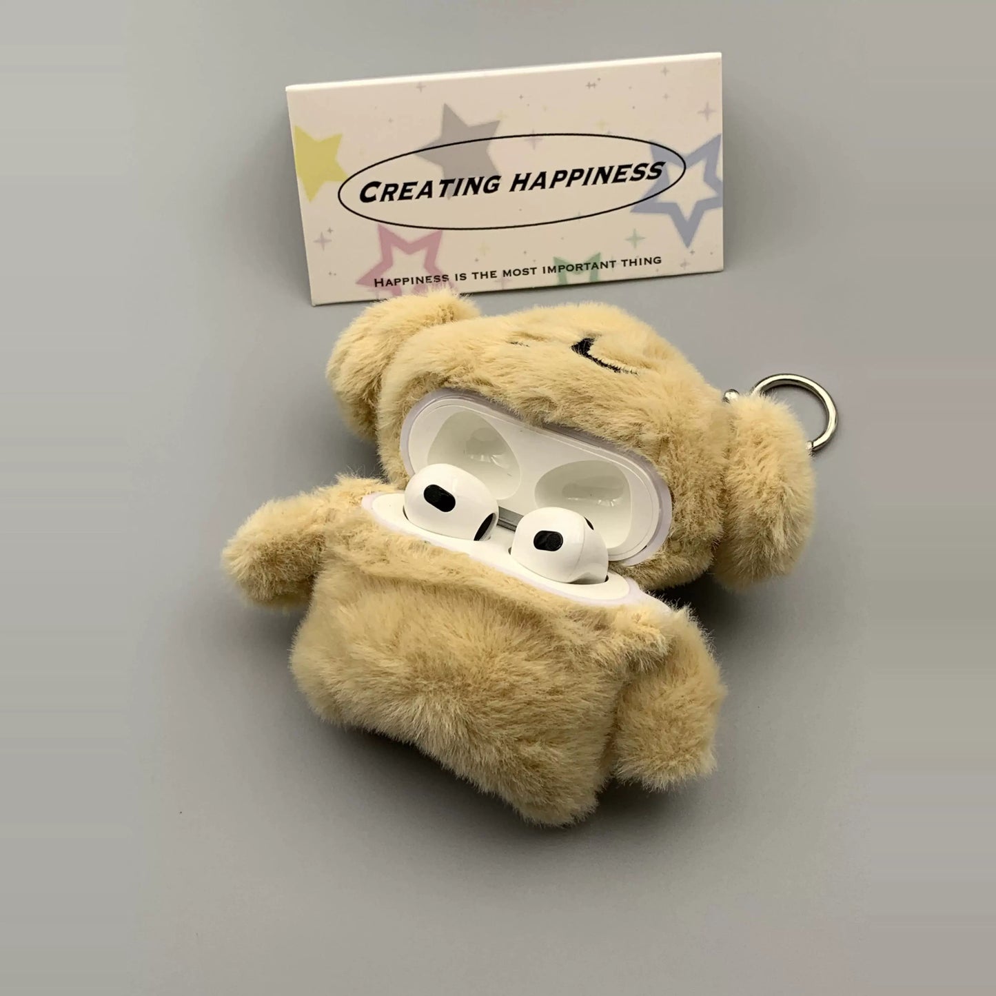 Plush Bear Earphone Case, Suitable for Airpodspro2 Protective Case AirPods 2 Apple Earphone Case AirPods Puppy AirPods Pro Bluetooth Ipod Second Generation Pro Line AirPods 3