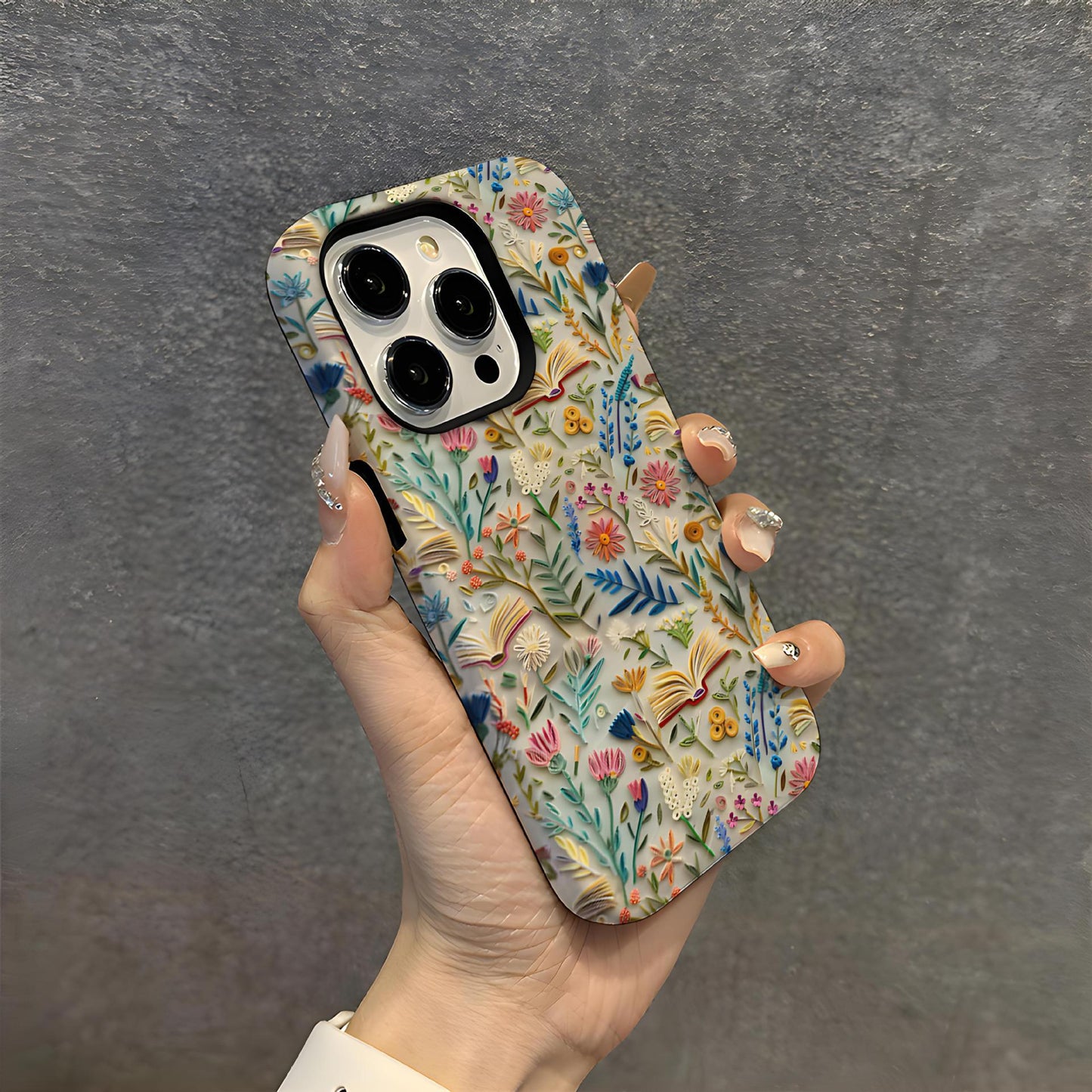 Garden Flower Color Aesthetic Phone Case Suitable for iPhone16 iPhone15 iPhone14 iPhone13