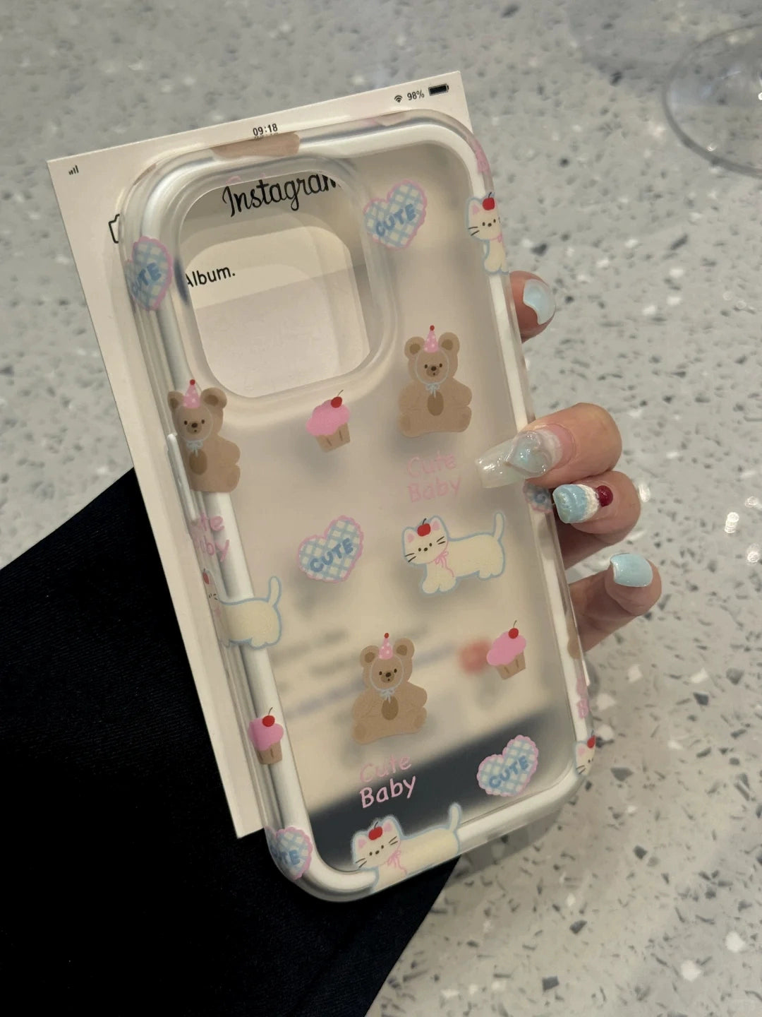 Line Puppy Matte Transparent Cute Phone Case Suitable for iPhone16 iPhone15 iPhone14 iPhone13