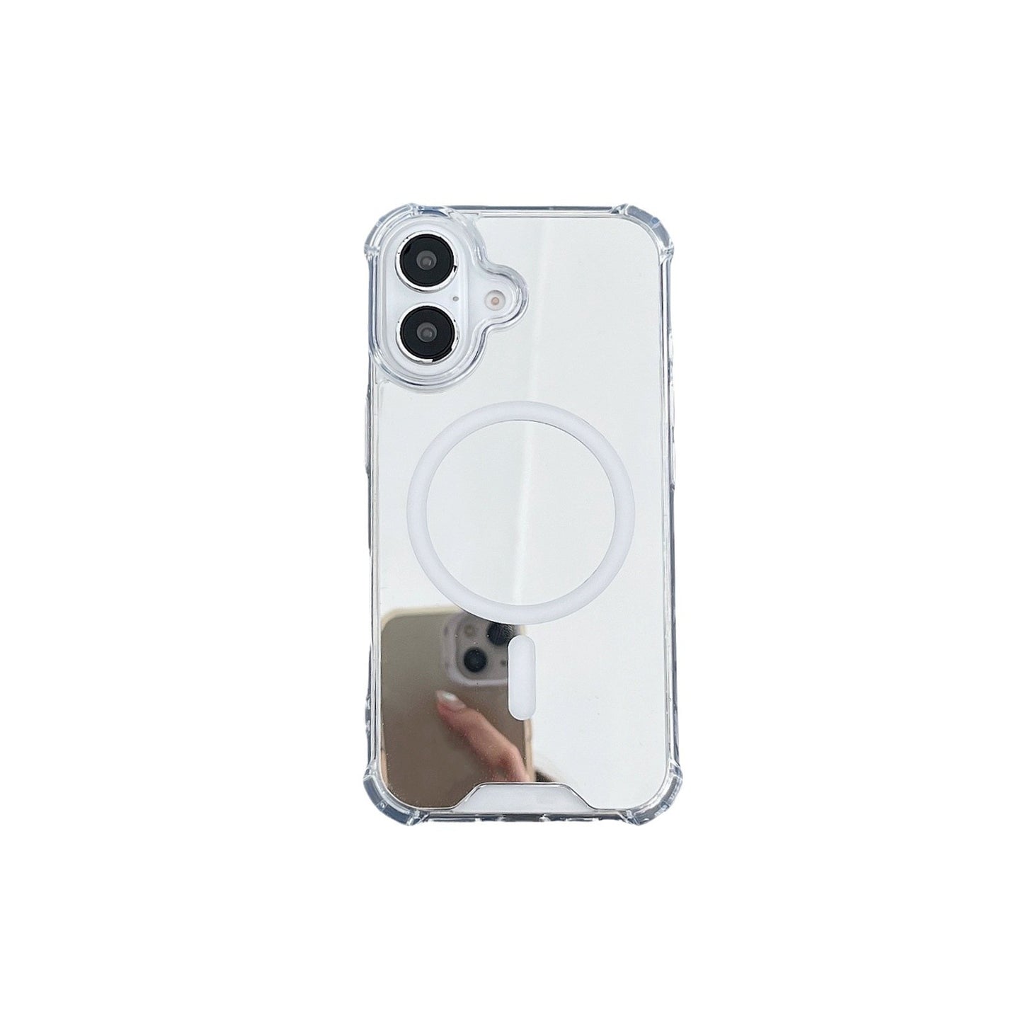 Four Corners Anti-drop Magnetic Mirror Protective Case Mobile Phone Case Suitable for iPhone16 iPhone15 iPhone14 iPhone13 SAM S25ULTRA